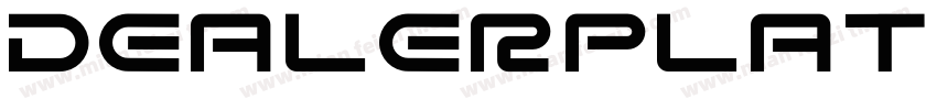 DealerplateNC Regular字体转换